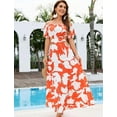 thumbnail image 6 of oyyn Women Elegant High Waist Floral Print Large Hem Long Party Dress Robe Female Clothes 2024 Chic Sexy Off The Shoulder Maxi Dresses XL, 6 of 6