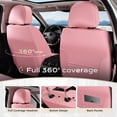 thumbnail image 4 of Coverado Front Car Seat Covers, Luxury Leather Car Seat Protectors, Fashion Auto Interior Cushions Universal Fit for Most Cars, SUVs and Trucks, Pink, 4 of 5