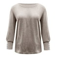 thumbnail image 3 of Sweatshirts For Women Trendy Zip Up Womens Tops Clearance Under $5 Long Sleeve Button Casual Round Neck Sweatshirts, 3 of 4