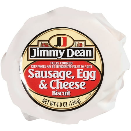Jimmy Dean Sausage, Egg, and Cheese on a Biscuit Sandwich, 4.89 oz., 12 per