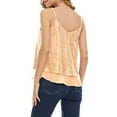 thumbnail image 3 of Wangsaura Femmes Paillettes Sans Manches Tops avec Maille Transparente, Vêtements Sexy, 3 of 5