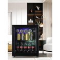 thumbnail image 3 of GGTB Beverage Refrigerator Cooler, 75 Can Mini Fridge Glass Door for Soda Beer or Wine for Home Dorm Apartment, Black, 3 of 5