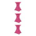 thumbnail image 1 of Guardoinrt Nappe Ronde Extensible pour Hôtel Mariage Fête Entretien Facile Polyvalente Écologique Polyester Ajustée Rose Rouge 3ensemble, 1 of 6