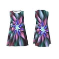 thumbnail image 3 of Vsdgher Colored Abstract Print Summer Dresses for Women Casual U Neck Beach Dress Sleeveless Tank Loose Sundress with Pocket -3X-Large, 3 of 7