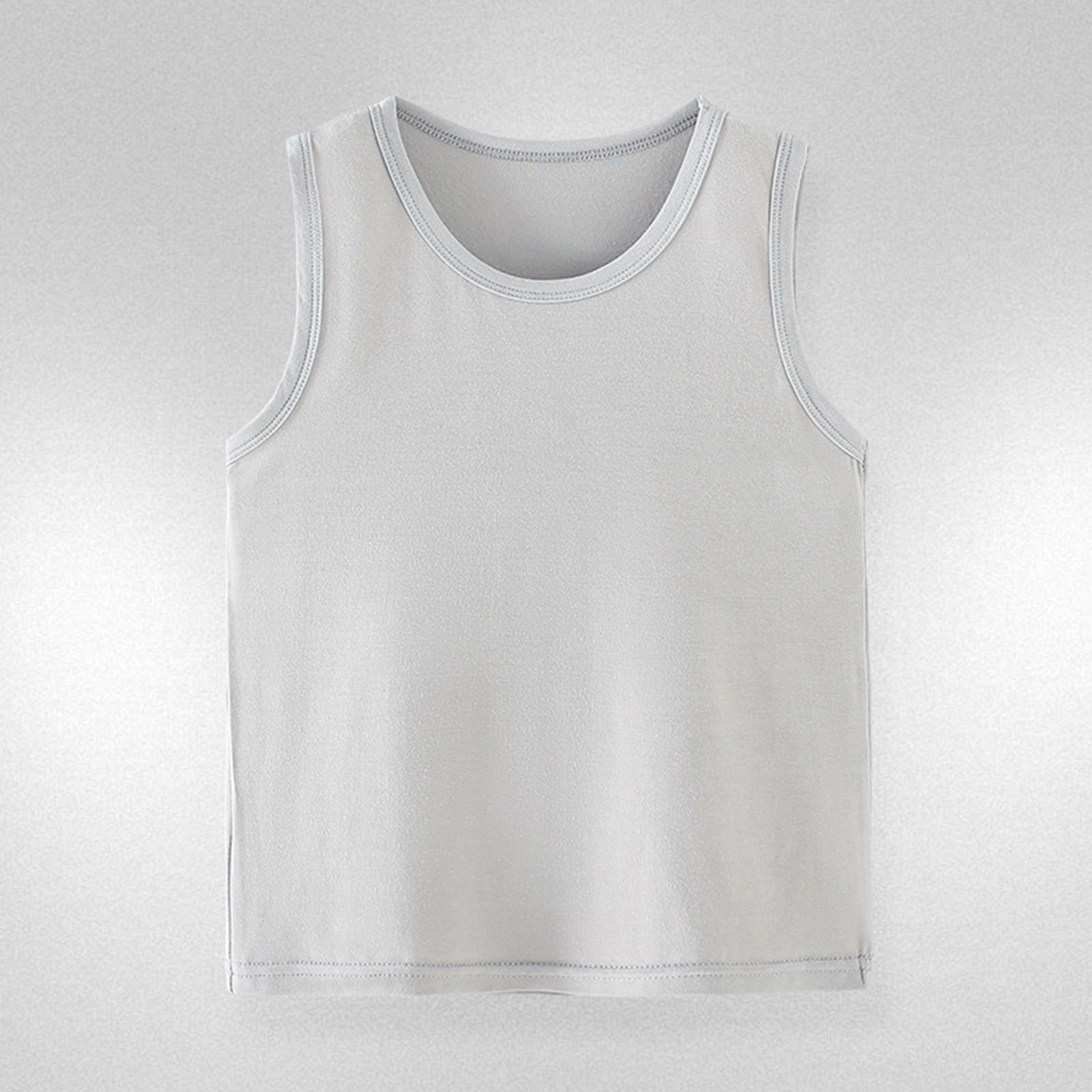 Shirts For Kids Sleeveless Solid Graphic T-Shirt Round Neck Crop Top For  Girls And Boy Tank Top Tee