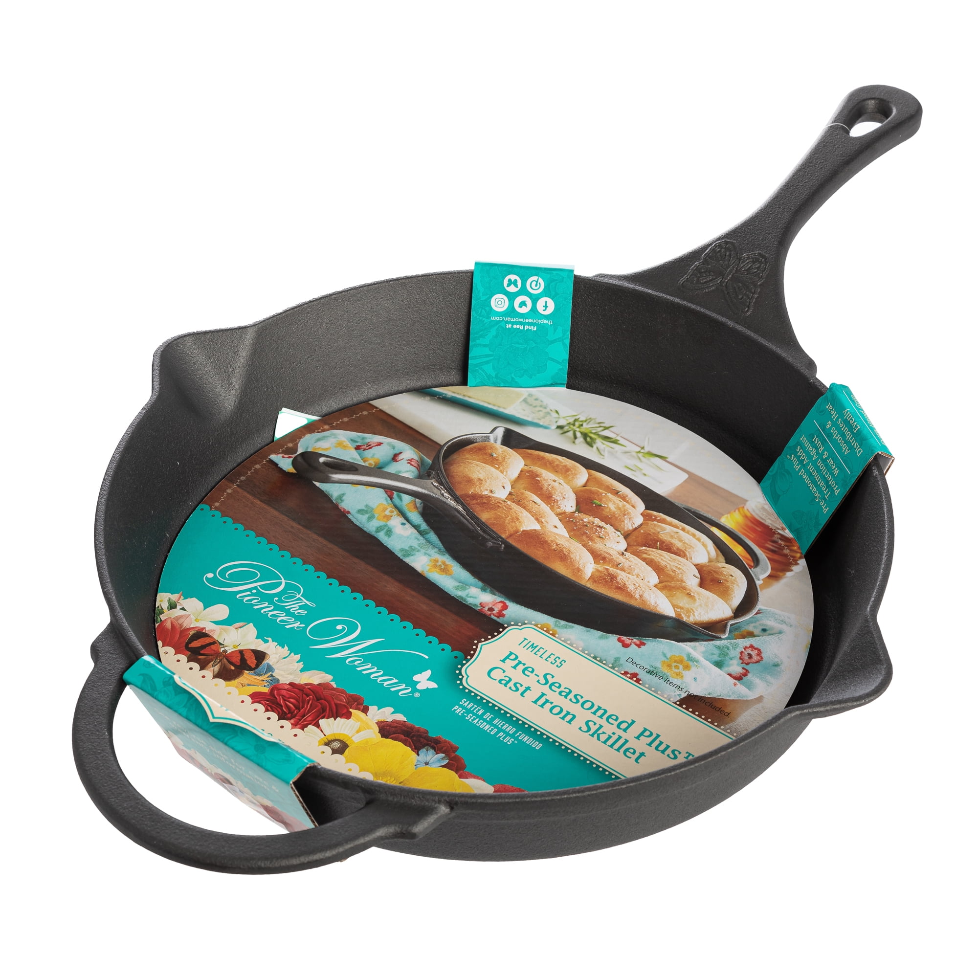 Pioneer Woman Pre-Seasoned Cast Iron Skillet (Walmart) Cookware Review -  Consumer Reports
