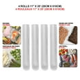 thumbnail image 2 of Starfrit Vacuum Sealer Rolls, 4 Rolls 11"x20", BPA Free, Airtight Food Seal, Preserve Freshness, Sous Vide Ready, Works with Most Vacuum Sealers, 2 of 6