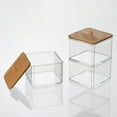 Cotton Swab Storage Box Acrylic Cotton Pads Dispenser Cotton Swab