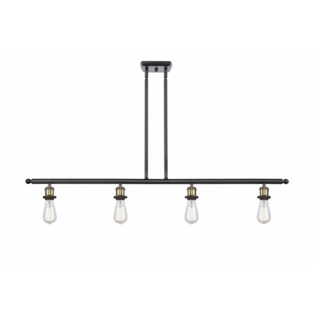 

Innovations 516-4I-BAB Bare Bulb 3 Light Island Light part of the Ballston Collection Black Antique Brass