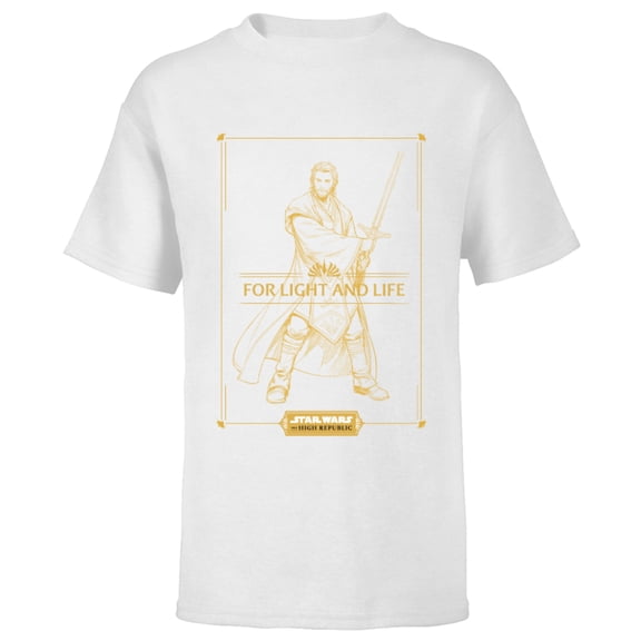 Star Wars The High Republic Stellan Gios For Light and Life - Short Sleeve T-Shirt for Kids – Customized-White