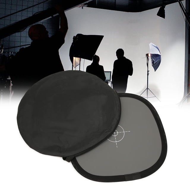 Khall Reflector Board,30cm Portable 18% Gray White Balancing Card Double Sides Focusing Board Reflector Plate for Digital SLR Camera,CameraFocusing Board