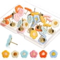 thumbnail image 2 of MOVTOTOP 30 Pcs Adorable Flower Push Pins for Bulletin Board Use with Strong Metal Material Multi Color, 2 of 7