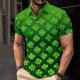 thumbnail image 2 of Día de San Patricio de los Hombres Impreso Solapa de Manga Corta, Camisa de Tela de Malla Casual para el Aire Libre Y el Ocio, 2 of 9