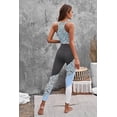 thumbnail image 1 of ABPHQTO Conjunto de mallas y tanque de entrenamiento deportivo con empalme de bloques de colores de leopardo gris para mujer, 1 of 5
