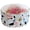 Oct/Pink Terrazzo, variant on Ceramic Paper Clip Holder with Gold Trim, Floral Design Desk Organizer for Binder Clips & Office Supplies Mint Green