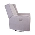 thumbnail image 3 of Contour Pedic Upholstered Glider, Power Recliner with USB Charging Port, 270° Swivel, Easy Assembly + Matching Lumbar Pillow, 3 of 9