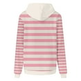 thumbnail image 5 of miqiqism Oversized Striped Sweatshirt for Women Color Block Hoodies Juniors Casual Pullover Tunic Top Long Sleeve Y2K Clothes with Pockets,Pink,X-Large, 5 of 6