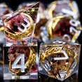 thumbnail image 1 of ORIFANTOU DND Red Rings & Liquid Flow Eye Sharp Edge Resin Dice Set D&D Dungeon and Dragon Handmade D20 D and D Polyhedral Dice YY-05, 1 of 6