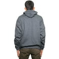 thumbnail image 4 of Fruit of The Loom Men's Fleece Zip Hooded Sweatshirt 2 Pockets Relaxed Fit Sizes S-4XL - Charcoal Irregular, 4 of 4