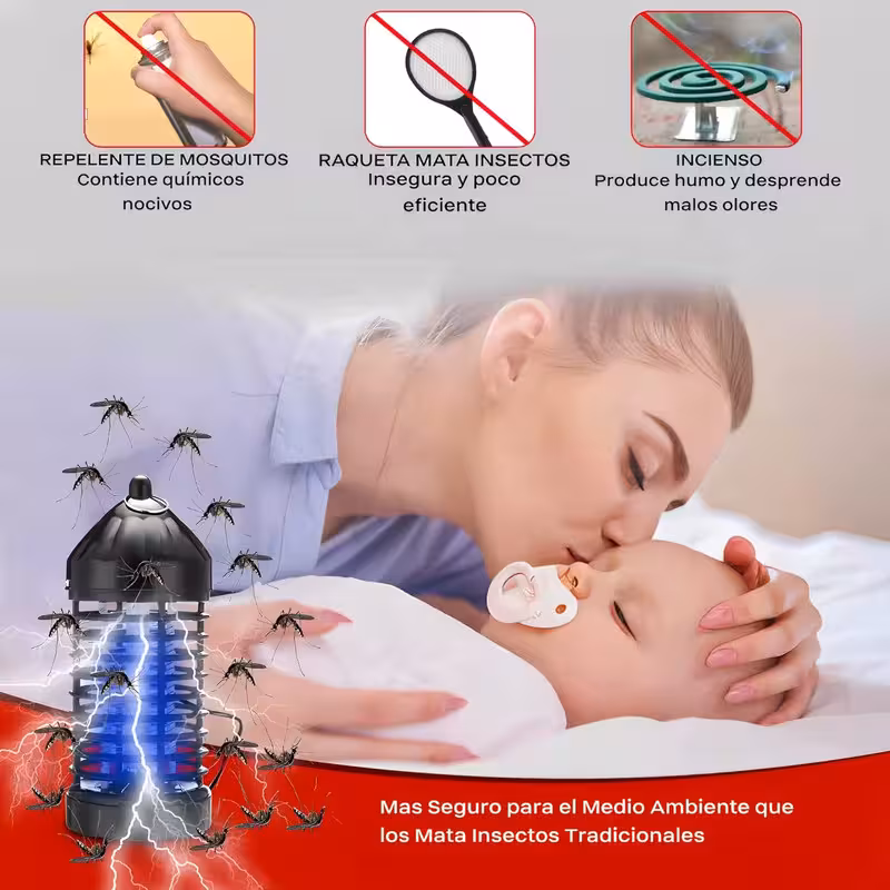 thumbnail image 3 of Lámpara Eléctrica de Muerte de Mosquitos 2 en 1 Ideal para Tu Balcón, Jardín al Aire Libre o Viaje de Camping 220v, 3 of 6