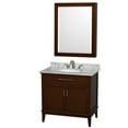 Wyndham Collection Hatton 36" Single Bathroom Vanity, Dark Chestnut, No ...