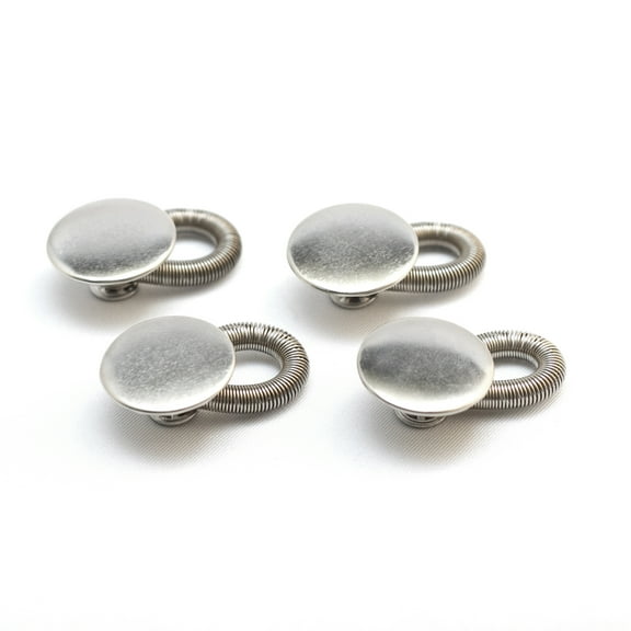 4-Pack Spring Button Pant Extender - Premium, sturdy metal - Adds up to 2" instantly!