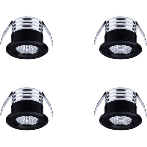 LED spotlight with 4 mini spotlights, 3 W, neutral black