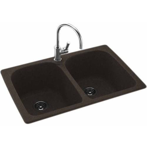 Swan KSLB3322010 33" x 22" Swanstone DoubleBasin Dual Mount Kitchen