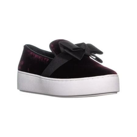 Womens MICHAEL Michael Kors Val Slip-On Fashion Sneakers, Merlot