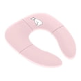 thumbnail image 3 of Asiento de inodoro plegable con anillo para orinal, funda para inodoro, almohadilla para viajes, para niñas pequeñas y niños Rosado, 3 of 7