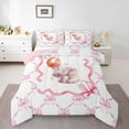 thumbnail image 1 of Erosebridal Cute Elephant Bedding Full Comforter Set, Pink Bow Tie Down Comforter, Balloon Star Decor, Reversible, 1 of 7