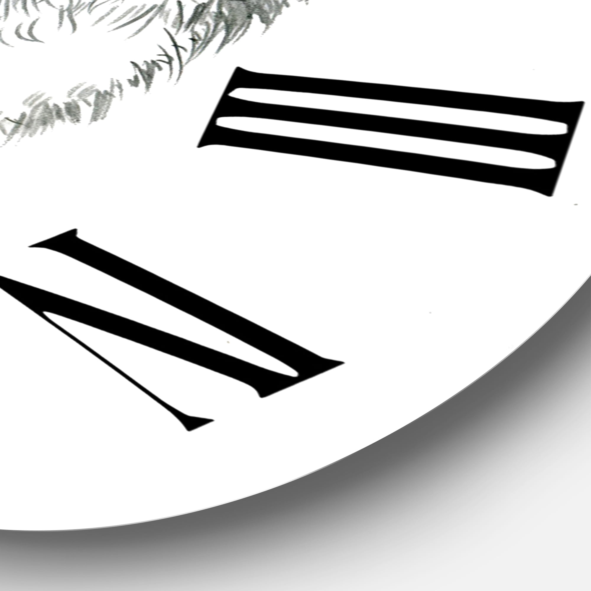 Designart 1 in Quartz Farmhouse Wall Clock