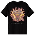 thumbnail image 5 of Stranger Things Hellfire Club Demon with Weapons Hawkins High Club on Black Ground Adult Crew Neck Short Sleeve T-shirt - XL, 5 of 7