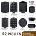 thumbnail image 2 of Juego de utensilios para hornear Kikcoin, 22 piezas, antiadherentes, aptos para horno, 230 °C, 2 of 7