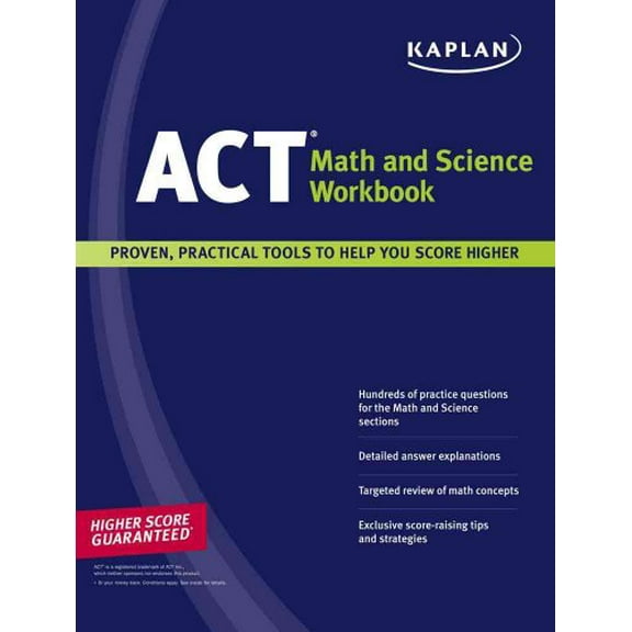 Pre-Owned Kaplan ACT Math and Science Workbook (Paperback) 1427797706 9781427797704