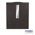 thumbnail image 4 of Mobi Ropero 152cm De Madera Abedul Chocolate Closet Organizador Mobi Muebles Moderno, 4 of 9