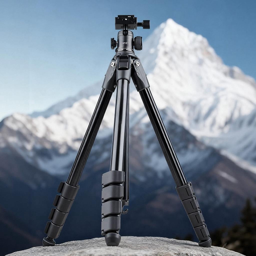 Adjustable Camera Tripod Aluminum Alloy Construction For Live Streaming Photography With Rotatable Head