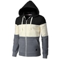 thumbnail image 2 of H2H Mens Casual Slim Fit Zip up Hoodie Jacket Fleece Lightweight Thermal Hoodie (CMOHOL086), 2 of 6