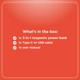 thumbnail image 6 of RadioShack 10,000 MAH 3 in 1 Magnetic Power Bank and Portable Charger With Foldable Stand For Smart Phone and Smart Watch 2309285, 6 of 7