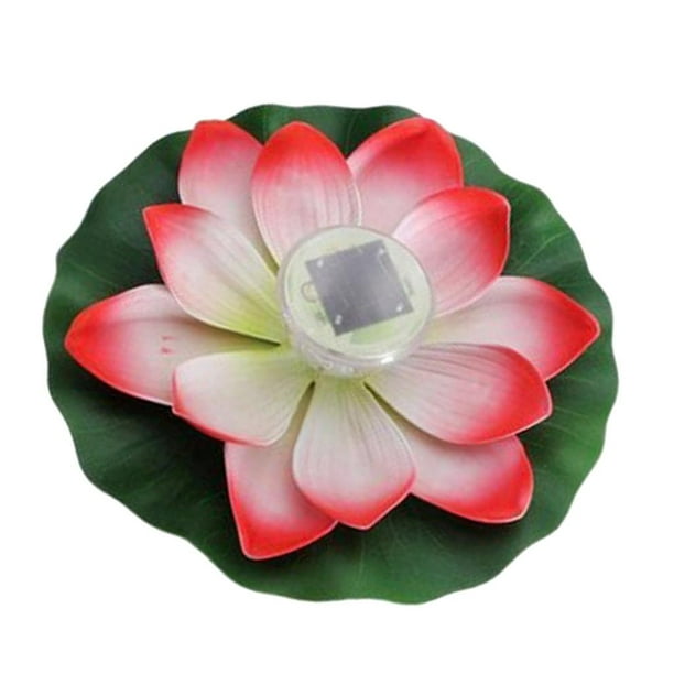 Lámpara de deseos con energía solar, luces LED, estanque de jardín, de rosa de loto flotantes Cola Luz de noche de loto flotante