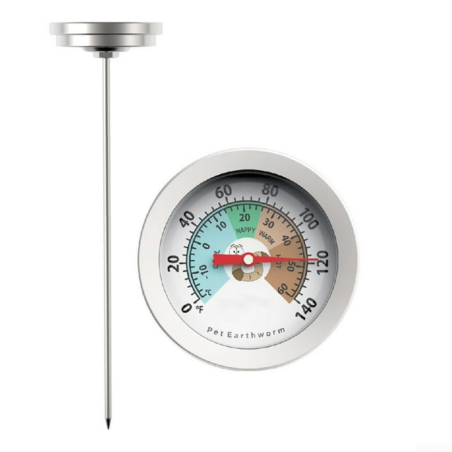 Testeur de Sol Compost Sonde Thermomètre en Acier Inoxydable Moniteur de Température