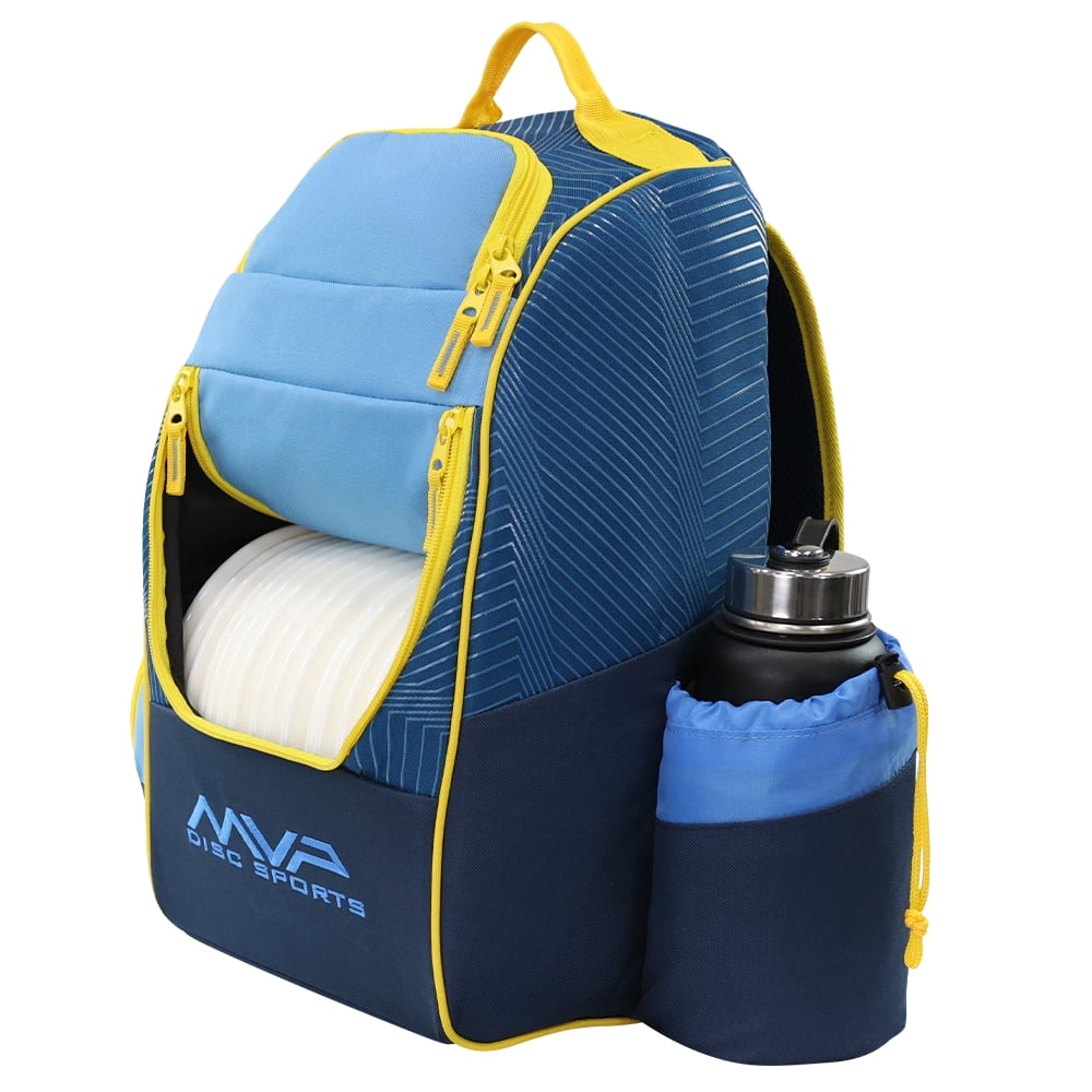 MVP Disc Sports Shuttle Disc Golf Backpack Bag (Light Cobalt/Midnight Blue)
