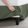 thumbnail image 5 of Olive Green Bed Skirt Queen Size - Queen Bed Skirt 14 Inch Drop - Brushed Microfiber Bed Skirts - Hotel Quality Pleated Bed Skirt - Shrinkage & Fade, 5 of 8