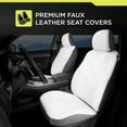 thumbnail image 3 of Auto Drive Faux Leather Seat Cover, 2-Piece, White, 3 of 8