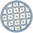 thumbnail image 2 of Safavieh Chelsea Lara Bordered Wool Area Rug, Ivory/Blue, 5'6" x 5'6" Round, 2 of 8