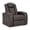 Grayish Brown, variant on Bowery Hill Faux Leather Contemporary Brown Finish Power Recliner