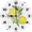LE-23CW, variant on Eveokoki Lemons Branch Wood Wall Clock Non Ticking Silent Kitchen Clock Large Battery Operated Clocks 10 inch for Living Room Bedroom Decor