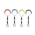 thumbnail image 5 of OUNONA 2Pcs Kids Gymnastics Swing Rings Blue ABS Outdoor Backyard Activities for Exercise, 5 of 5
