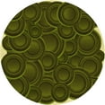 thumbnail image 1 of Ahgly Company Indoor Round Patterned Dark Yellow Green Area Rugs, 8' Round, 1 of 1