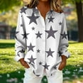 thumbnail image 3 of Perfectbot Women's Plus Size Stars Graphic Button Down Shirt - Long Sleeve Dressy Collared Business Casual Blouse, 3 of 6